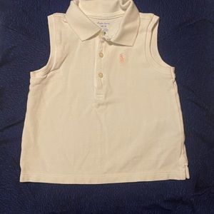 Baby Cotton Mesh Sleeveless Polo Shirt